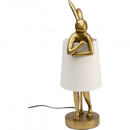 Tafellamp Dier Konijn Goud/Wit 50cm Kare Design