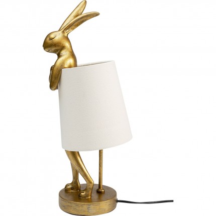 Table Lamp Animal Rabbit Gold/White 50cm Kare Design
