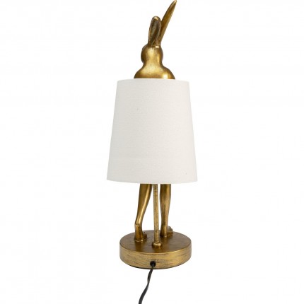 Table Lamp Animal Rabbit Gold/White 50cm Kare Design