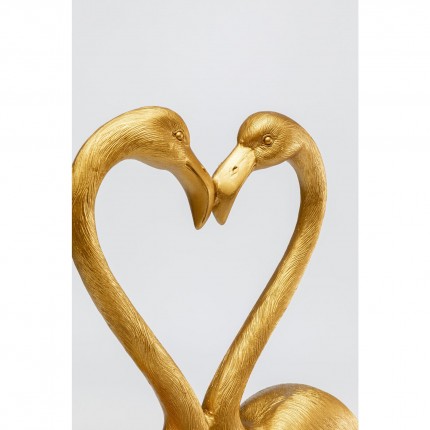 Decoratie gouden flamingo hart koppel 63cm Kare Design