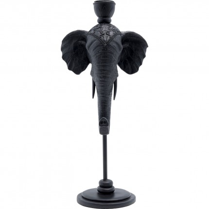 Candle Holder Elephant Head Black 36cm Kare Design