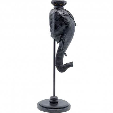 Candle Holder Elephant Head Black 49cm Kare Design