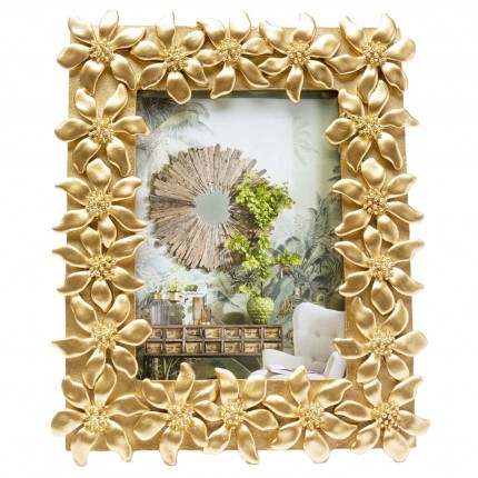 Fotolijst Flower gouden bloemen 21x26cm Kare Design