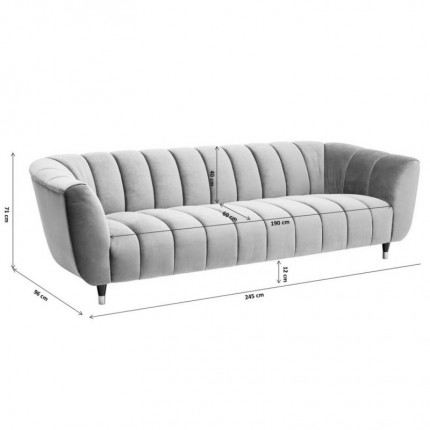 Sofa Spectra 3-Seater cream Kare Design