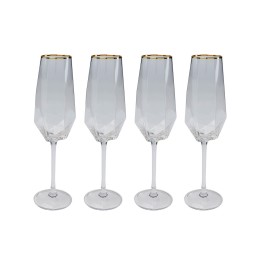 Flûte à champagne Diamond Gold Rim