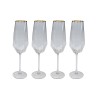 Flûte à champagne Diamond Gold Rim