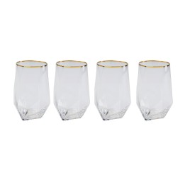 Verres à eau Diamond doré set de 6 Kare Design