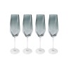 Flûtes à champagne Diamond fumé set de 6 Kare Design
