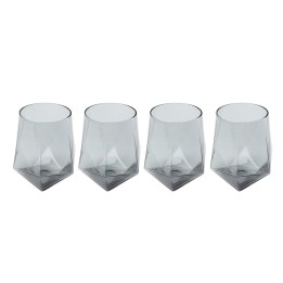 Verres à eau Diamond fumé set de 6 Kare Design
