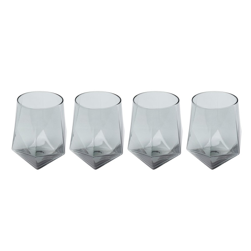 Verres à eau Diamond fumé set de 6 Kare Design