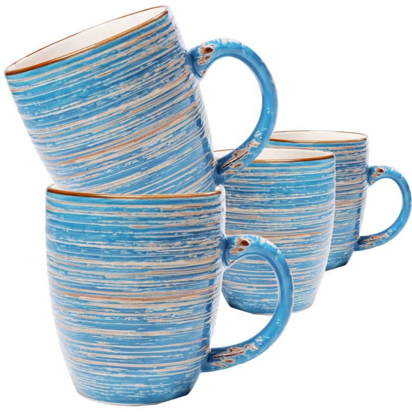 Mugs Swirl Blue set de 6 Kare Design