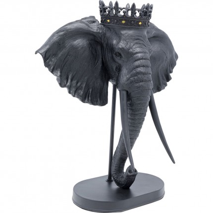 Deco Elephant Royal Black 57cm Kare Design