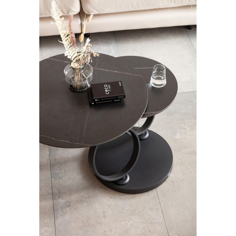 Table basse Beverly noire 133x80cm Kare Design