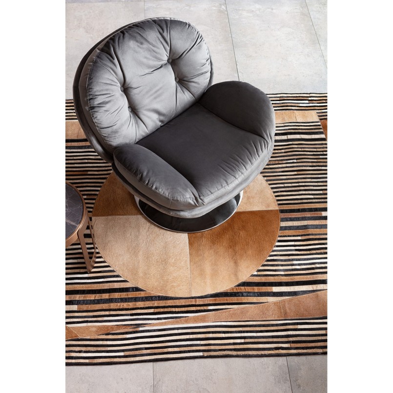 Fauteuil pivotant Cosy gris Kare Design