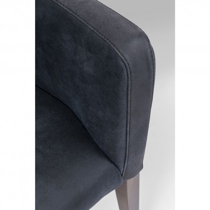 Chair with armrests Mode Leather Anthracite Kare Design