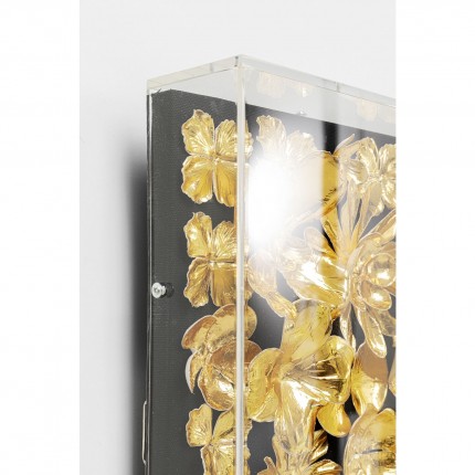 Picture Frame gold flowers 80x80cm Kare Design
