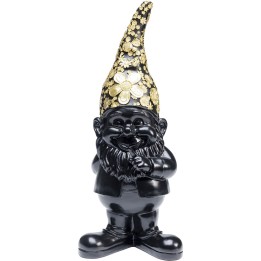 Figurine décorative Nain Standing noir-doré 45
