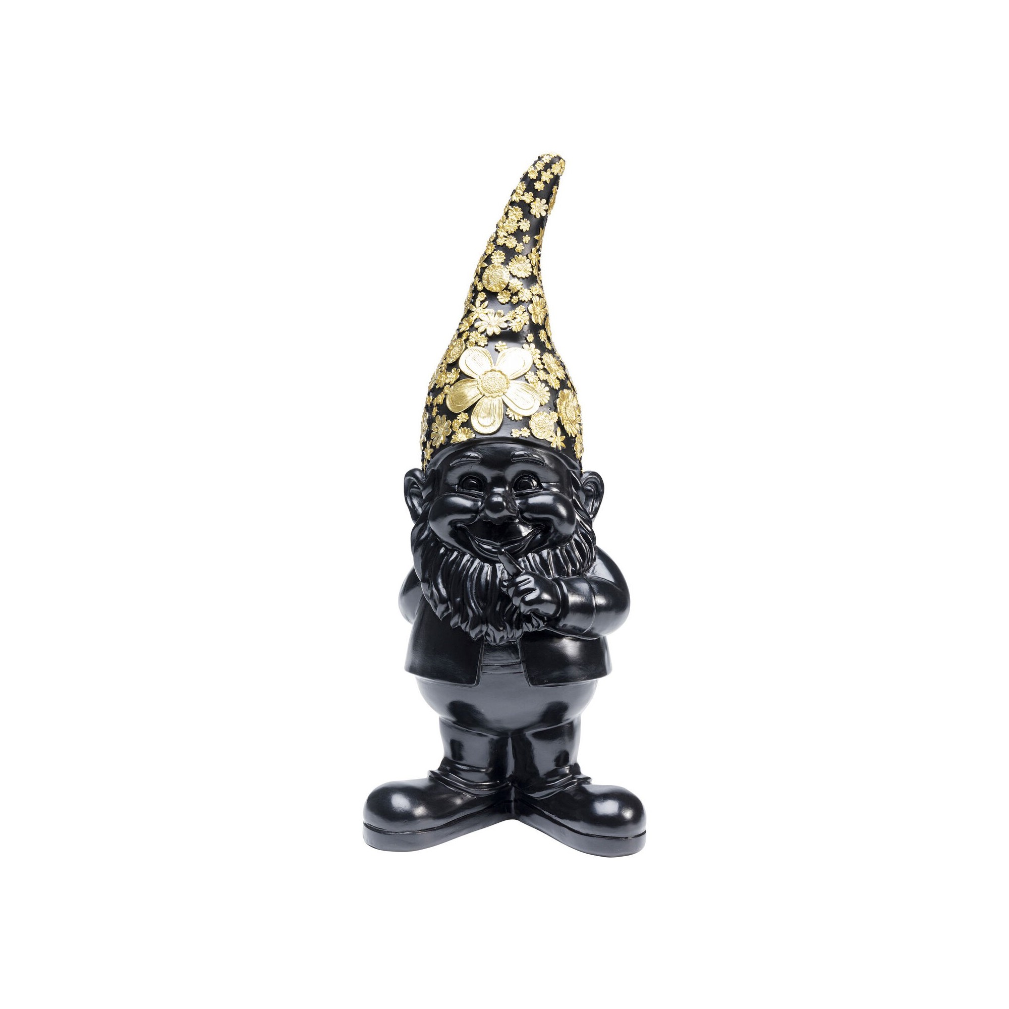 Figurine décorative Nain Standing noir-doré 45