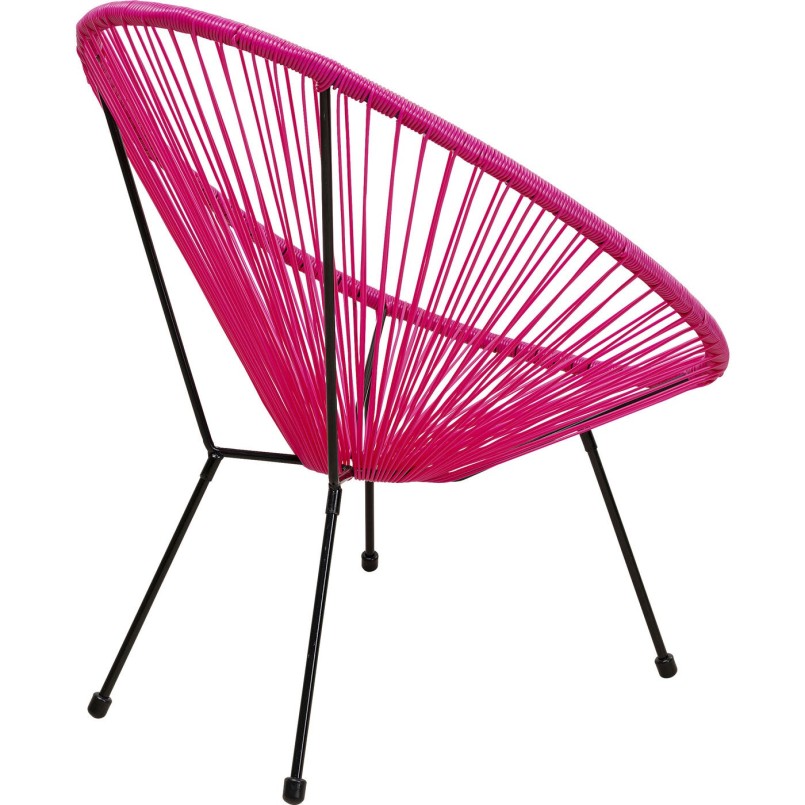 Fauteuil de jardin Acapulco fuchsia Kare Design