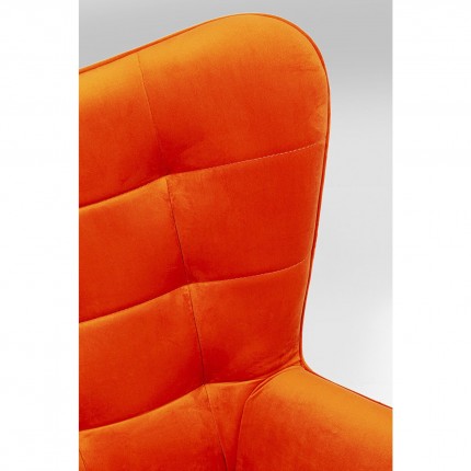 Draaifauteuil Oscar fluweel oranje Kare Design