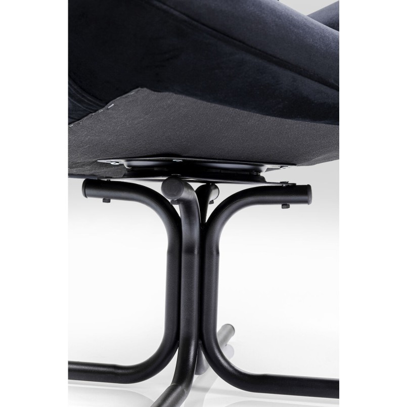 Fauteuil pivotant Oscar velours nooir