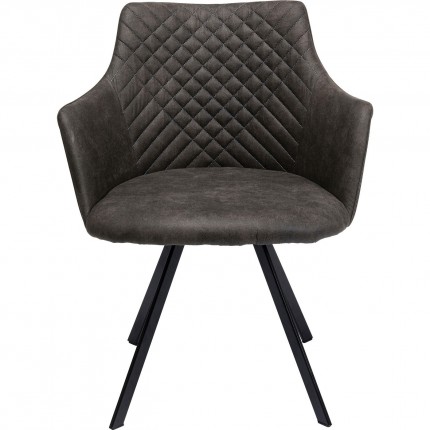 Chair with armrests Coco Anthracite Kare Design