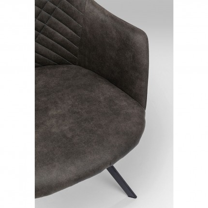 Chair with armrests Coco Anthracite Kare Design