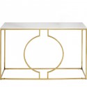 Console Miami Loft 120x35cm blanche et dorée Kare Design