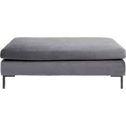 Tabouret Gianni velours gris noir