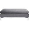 Tabouret Gianni velours gris noir