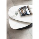 Table basse Franklin blanc 150x58cm
