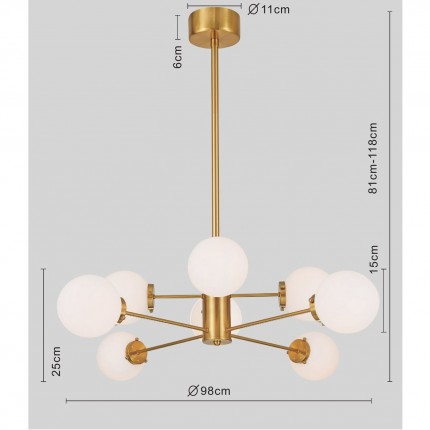 Hanglamp Hemels Goud Ø98cm Kare Design