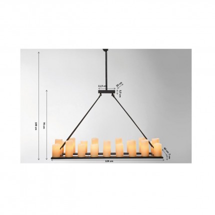 Hanglamp Candle Light 20-lite Kare Design