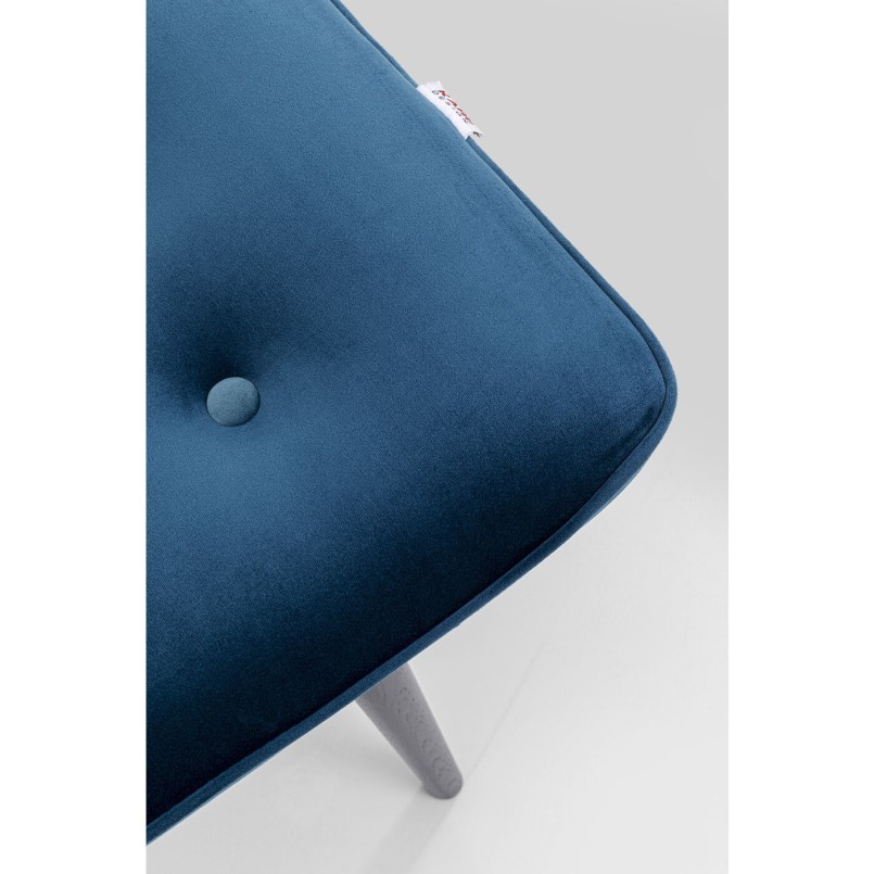 Stool Black Vicky Velvet Bluegreen 46x59cm