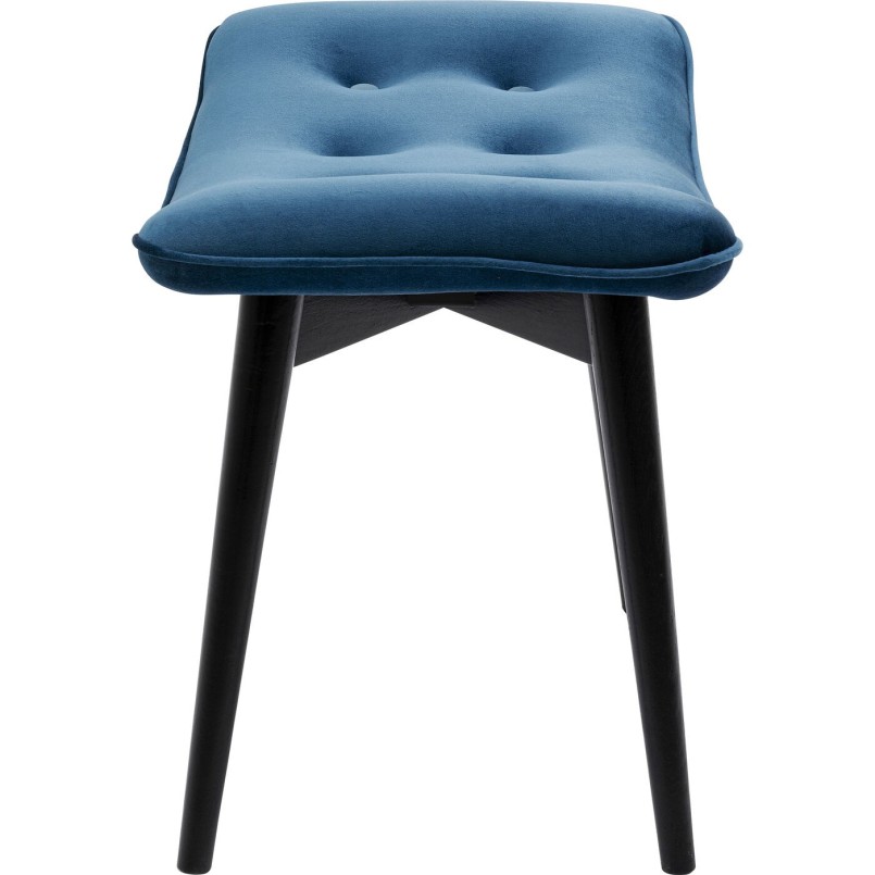 Stool Black Vicky Velvet Bluegreen 46x59cm