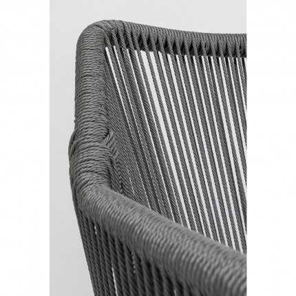 Outdoor Chair with Armrest Wave grey Kare Design