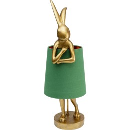 Lampe Animal lapin dorée et verte Kare Design