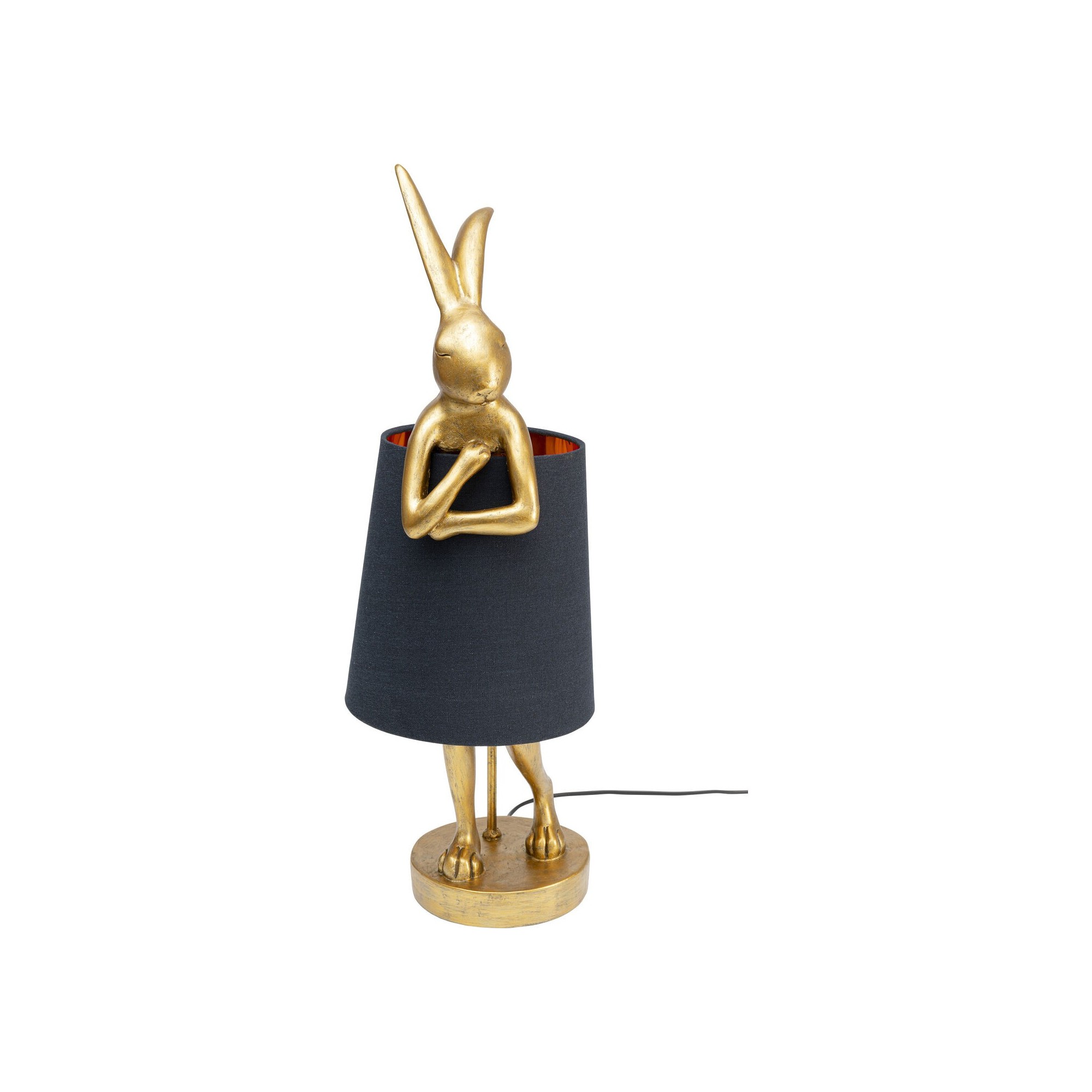 Lampe à poser Animal Rabbit doré/noir 68cm
