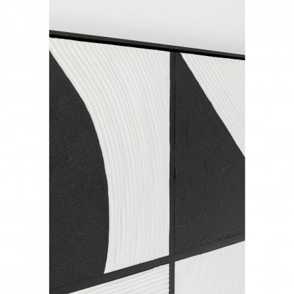 Framed Picture Modulo black and white 100x100cm Kare Design