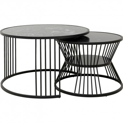 Coffee Table Roma (2/Set) black Kare Design