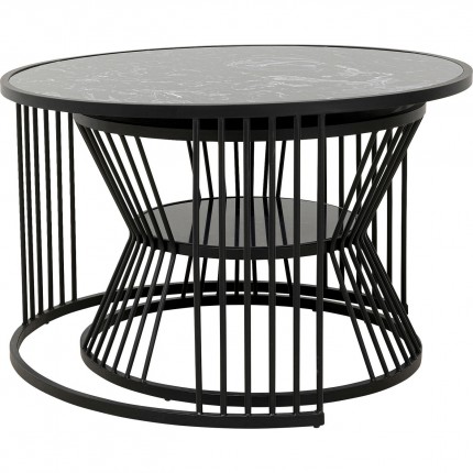Coffee Table Roma (2/Set) black Kare Design