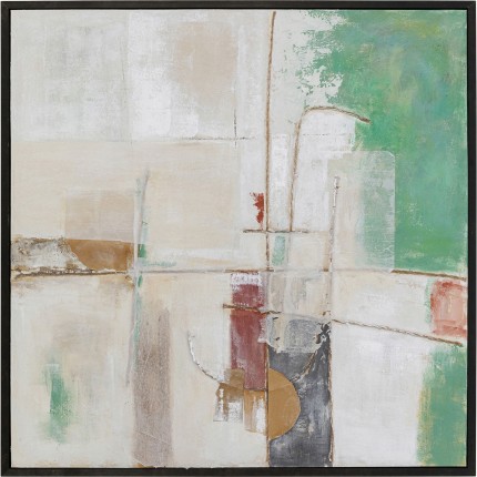 Schilderij Frame Dust 120x120cm groen Kare Design