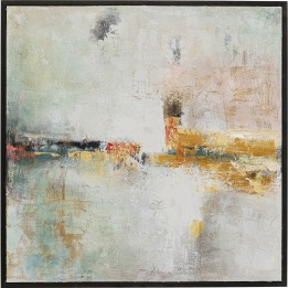 Tableau encadré Dust doré 120x120cm