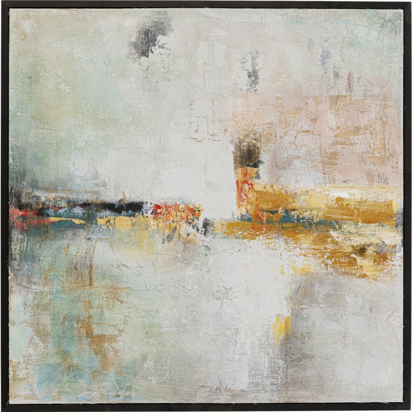 Tableau Frame Dust doré 120x120cm Kare Design