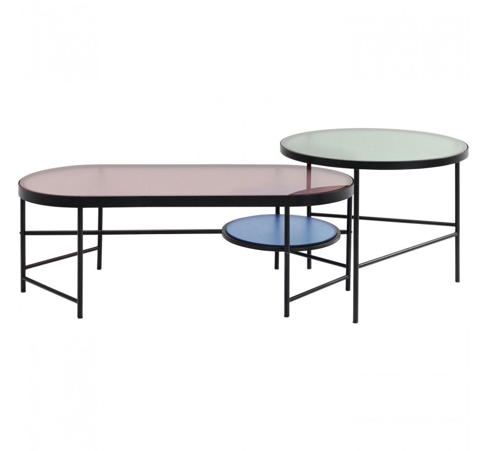 Rainbow Kare Design, Modern Bunching Coffee Tables