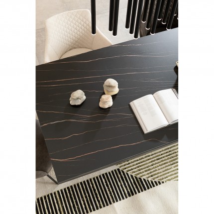 Table Gloria stoneware black 200x100cm Kare Design