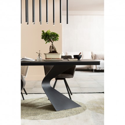 Table Gloria stoneware black 200x100cm Kare Design