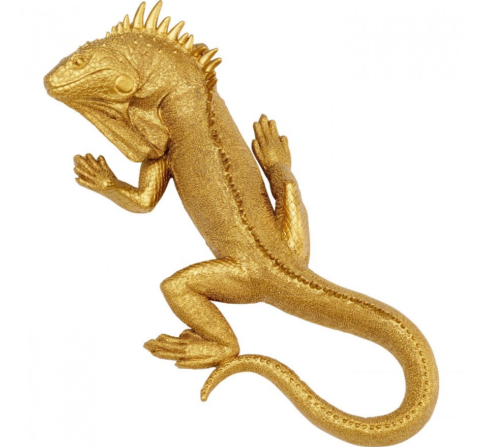 Déco murale iguane doré 40x17cm Kare Design