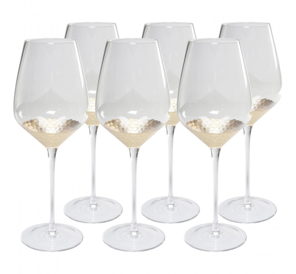 Wijnglazen Rode Gobi (6/set) Kare Design