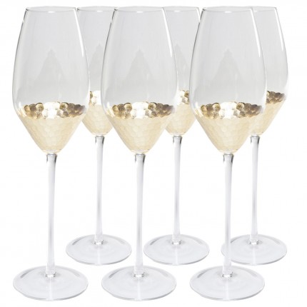 Champagne Glass Gobi (6/set) Kare Design